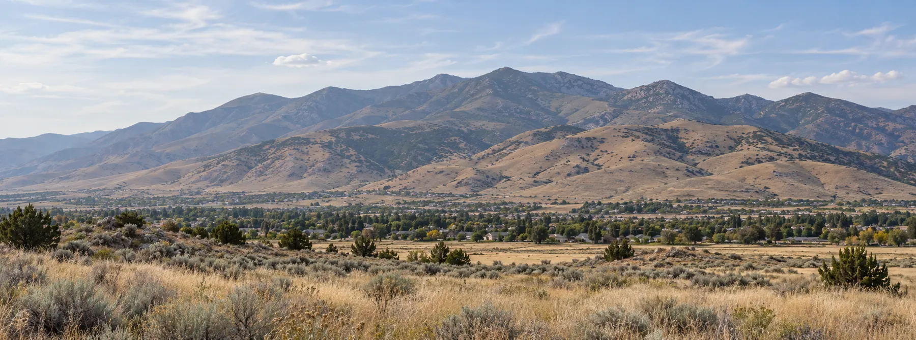 Sagebrush flats below the Oquirrh Mountains in Tooele Valley