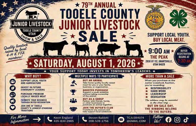 79th Annual Tooele County Junior Livestock Sale poster