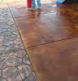 Stamped and stained concrete patio
